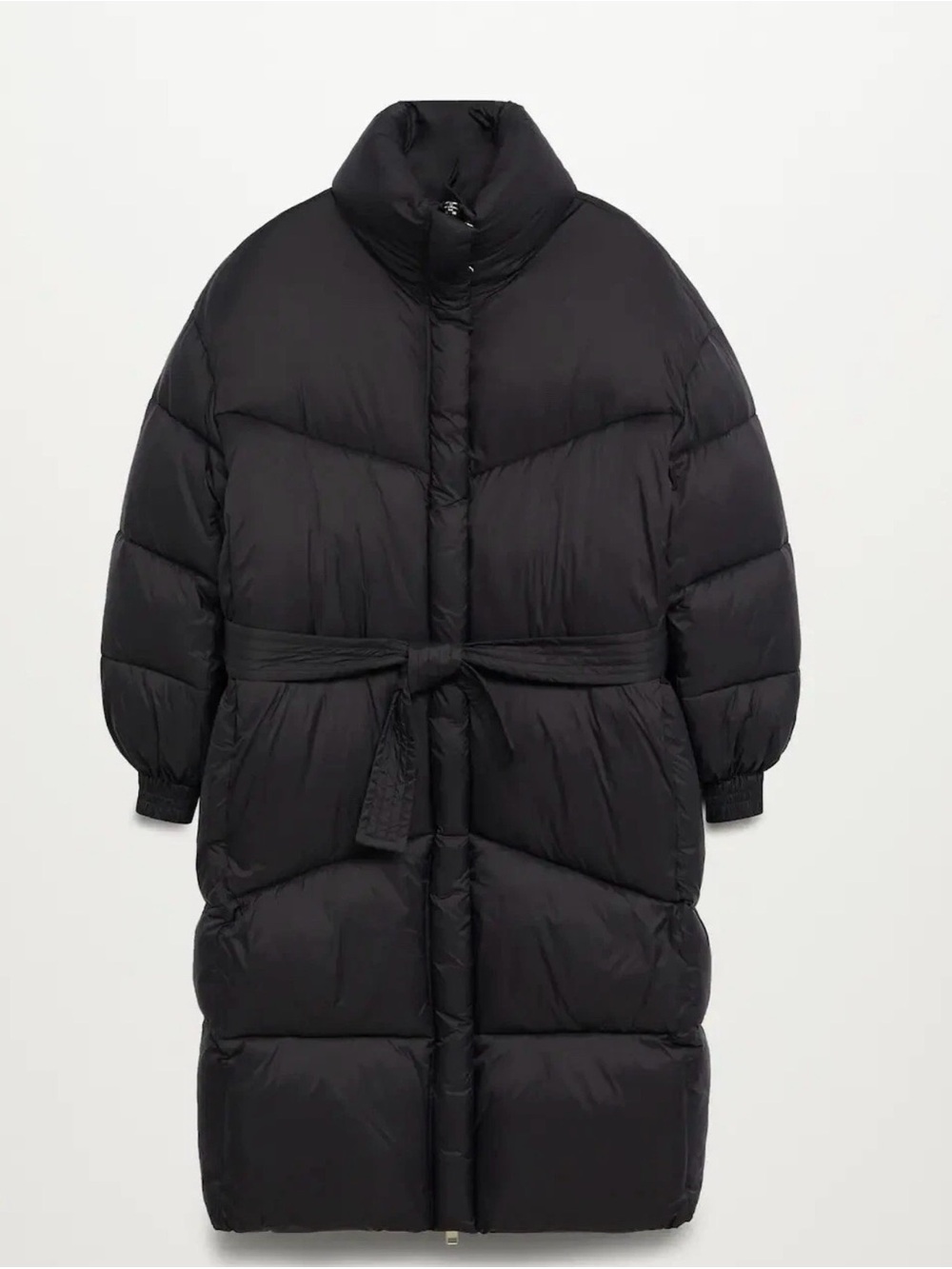 Mango Puff Oversized Padded Coat Jacket Belted Water Repellent, Small , like new